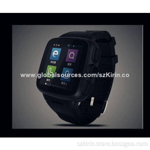 3G smart watch mobile phone, WCDMA 3G/BT/FM/GPS/WiFi, dual core 1.3G, memory 512 + 4G/3.0 megapixels